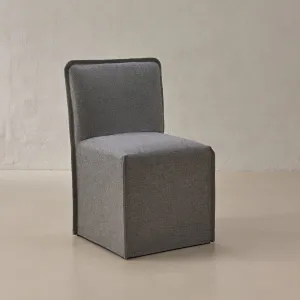 Washable Upholstered Dining Chair | 15” Back Height in Ash