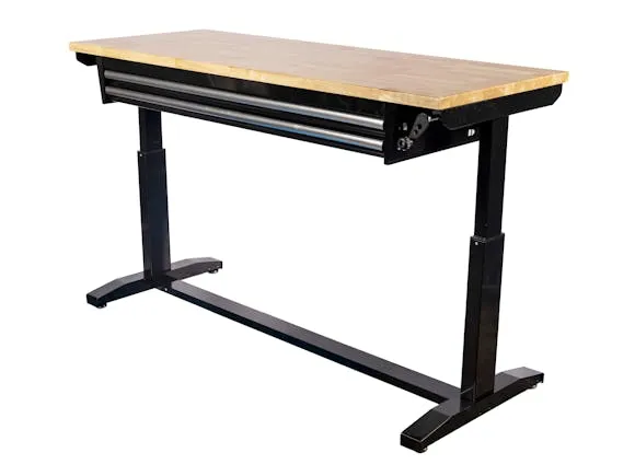 Workbench Height Adjustable 2 Drawer 157 x 61cm