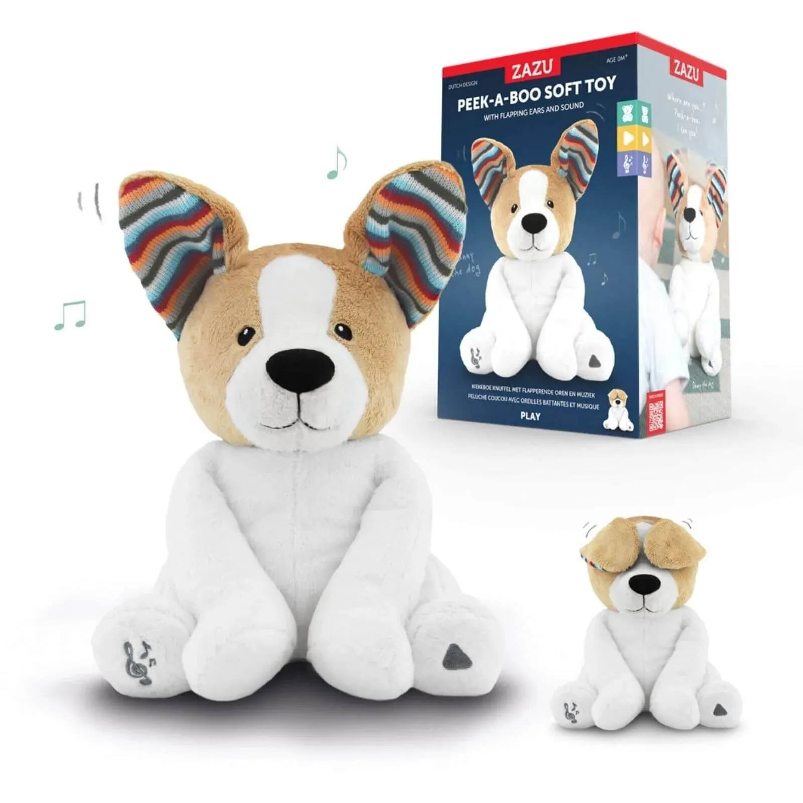 Zazu Danny The Dog - Peekaboo Soft Toy