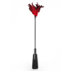 ZYL Dual-Ended Feather Tickler & Faux Leather Riding Crop